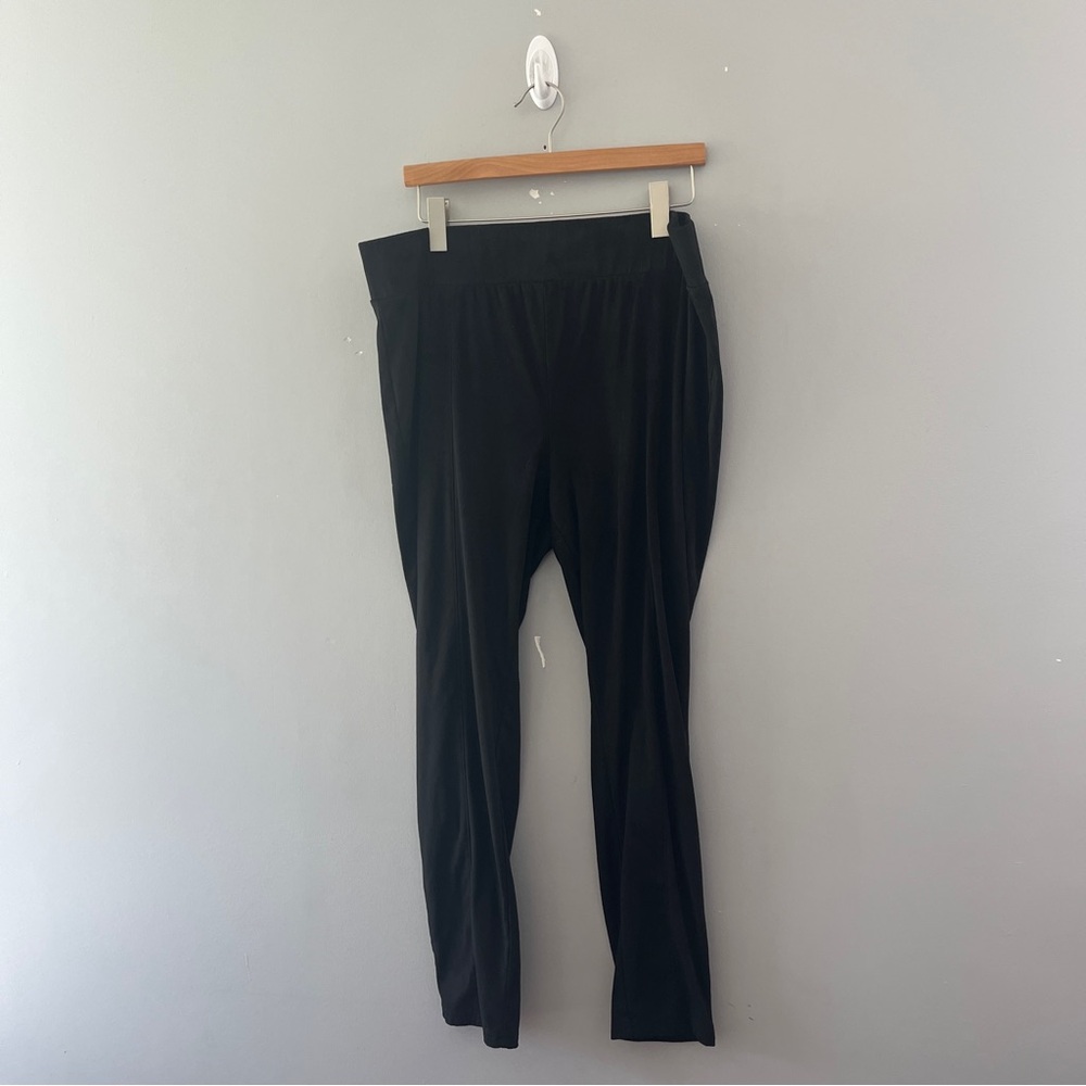 Seven7 Black High Rise Pull On Leggings Faux Suede Stretch Womens XXL